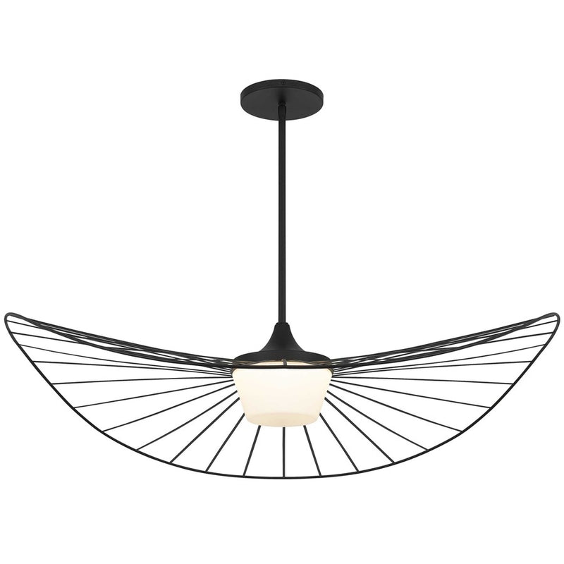 Alteck New Wave 44" Outdoor Pend, Black/White, Sand Black