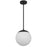 Alteck Rondure 10" Outdoor Pend, Black/White, Sand Black