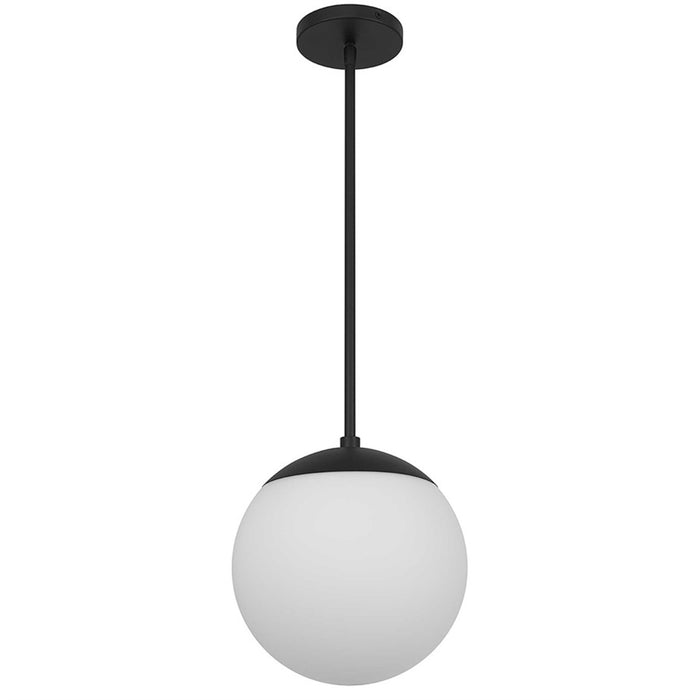 Alteck Rondure 10" Outdoor Pend, Black/White, Sand Black