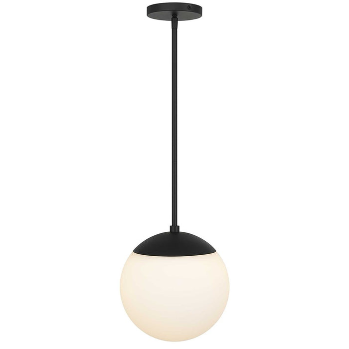 Alteck Rondure 10" Outdoor Pend, Black/White, Sand Black