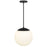 Alteck Rondure14" Outdoor Pend, Black/White Opal, Sand Black