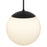Alteck Rondure14" Outdoor Pend, Black/White Opal, Sand Black