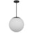 Alteck Rondure 18" Outdoor Pend, Black/White, Sand Black
