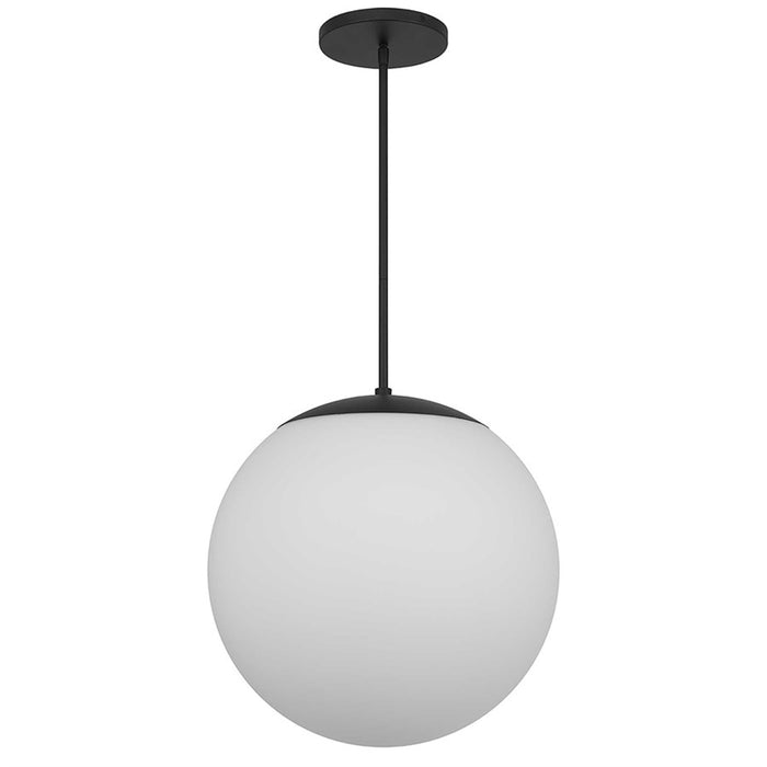 Alteck Rondure 18" Outdoor Pend, Black/White, Sand Black