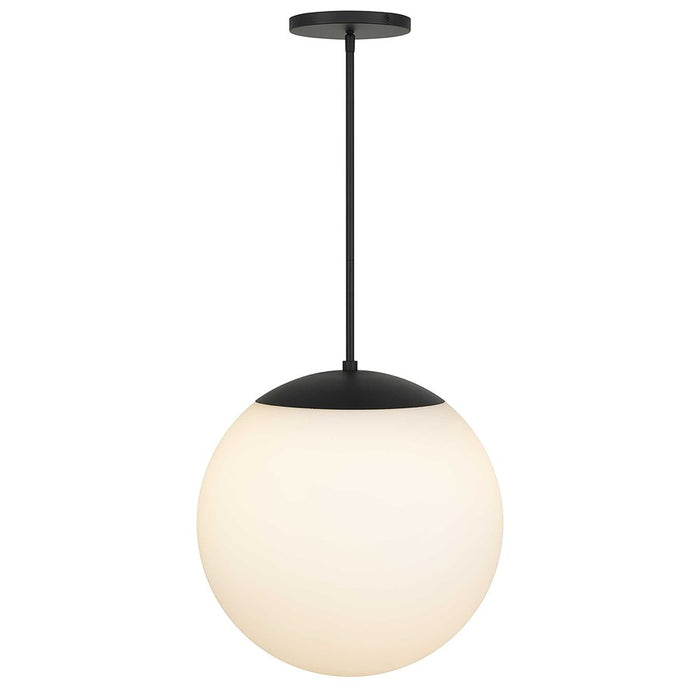 Alteck Rondure 18" Outdoor Pend, Black/White, Sand Black