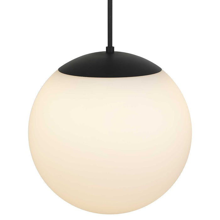Alteck Rondure 18" Outdoor Pend, Black/White, Sand Black