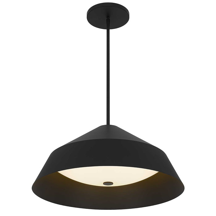 Alteck Nin 22" Outdoor Pend, Black/Etched White, Sand Black