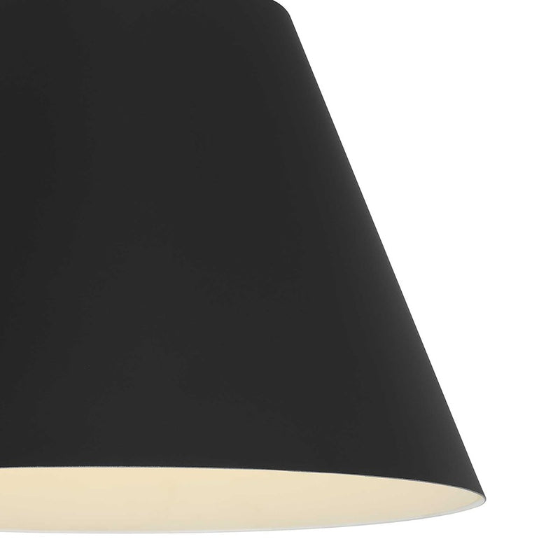 Alteck Jaz 16" Black Outdoor Pend, Black/White, Sand Black