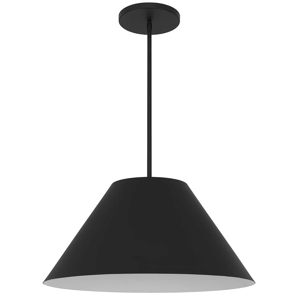 Alteck Jaz 22" Black Outdoor Pend, Black/White, Sand Black
