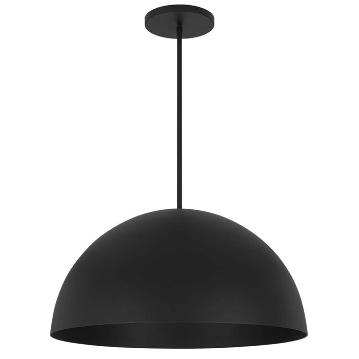 Alteck Half 24" Rnd Outdoor Pend, Black/White, Sand Black