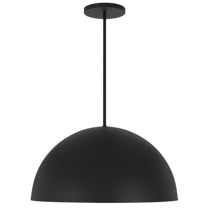 Alteck Half 24" Rnd Outdoor Pend, Black/White, Sand Black