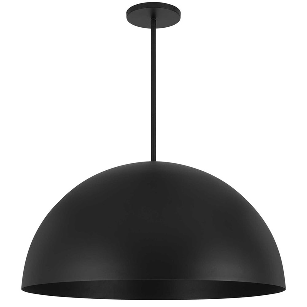 Alteck Half 32" Rnd Outdoor Pend, Black/White, Sand Black