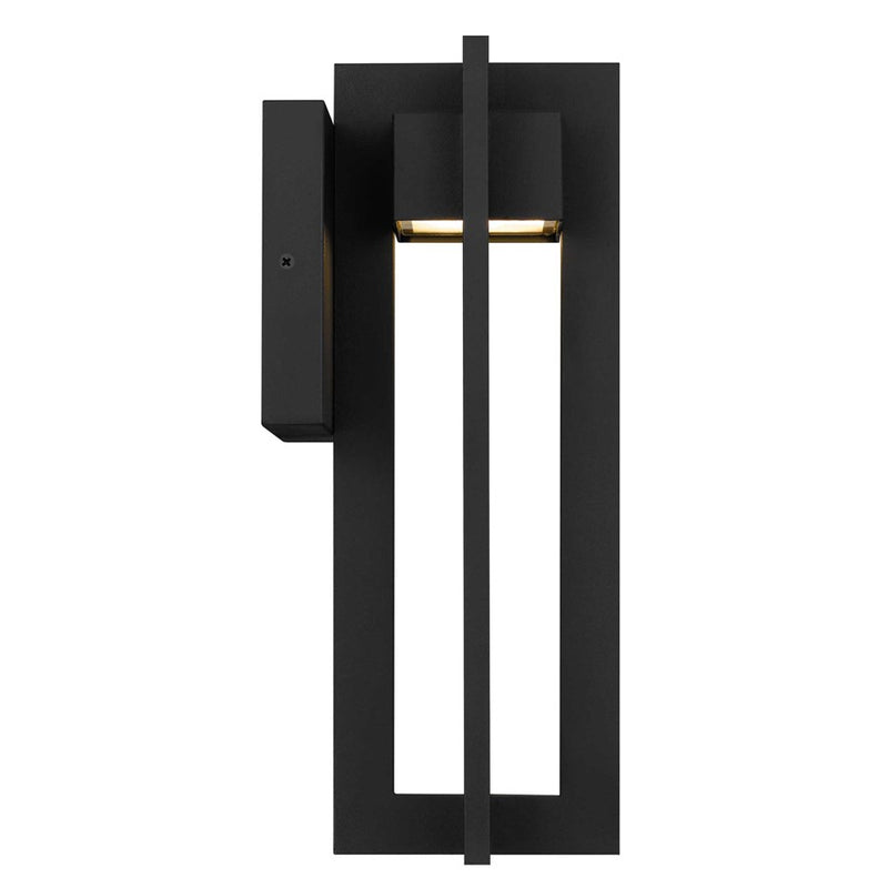 Alteck 4 Bar 13in 1-Light Outdoor Sconce | Contemporary Sand Black Aluminum and Sand Blast Glass | Entryway & Patio | Model AW0001-3CCT-W-BK