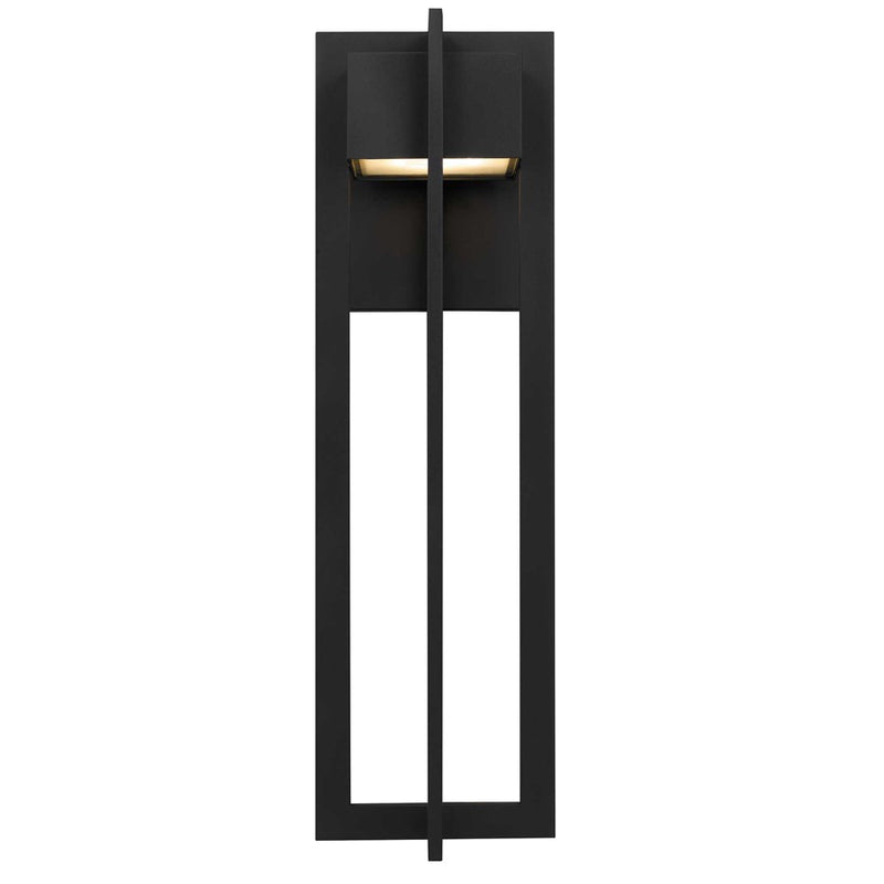 Alteck 4 Bar 23in 1-Light Outdoor Sconce | Contemporary Sand Black and Sand Blast Glass | Entryway & Patio | Model AW0004-3CCT-W-BK