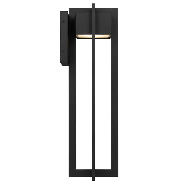Alteck 4 Bar 23in 1-Light Outdoor Sconce | Contemporary Sand Black and Sand Blast Glass | Entryway & Patio | Model AW0004-3CCT-W-BK