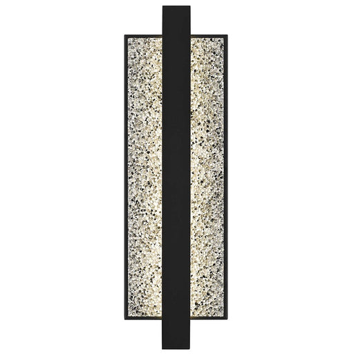 Alteck Seafoam 19" LED Outdoor Wall Sconce, Sand Black