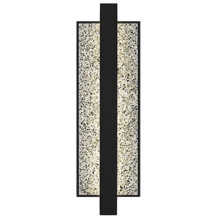 Alteck Seafoam 19" LED Outdoor Wall Sconce, Sand Black