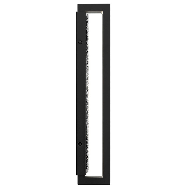 Alteck Seafoam 19in 1-Light LED Outdoor Wall Sconce | Contemporary Sand Black and Silver Bubble Aluminum | Entryway & Patio | Model AW0005-3CCT-W-BK