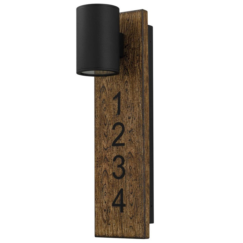 Alteck Woodone 19in 1-Light LED Outdoor Wall Sconce | Contemporary Sand Black Aluminum | Entryway & Porch | 5 x 19 in | Model AW0010-3CCT-W-BK