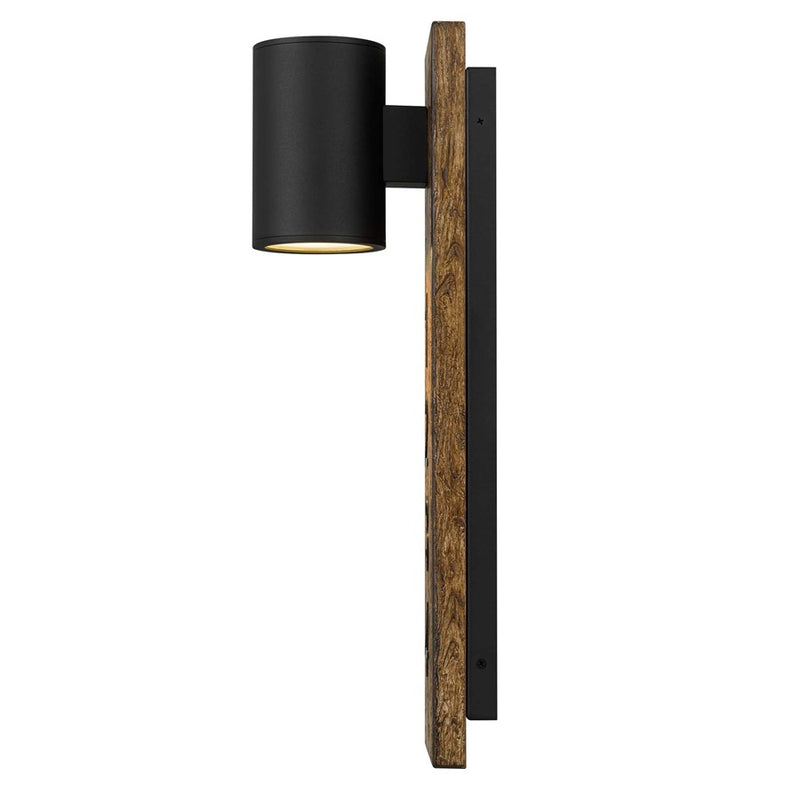 Alteck Woodone 19in 1-Light LED Outdoor Wall Sconce | Contemporary Sand Black Aluminum | Entryway & Porch | 5 x 19 in | Model AW0010-3CCT-W-BK