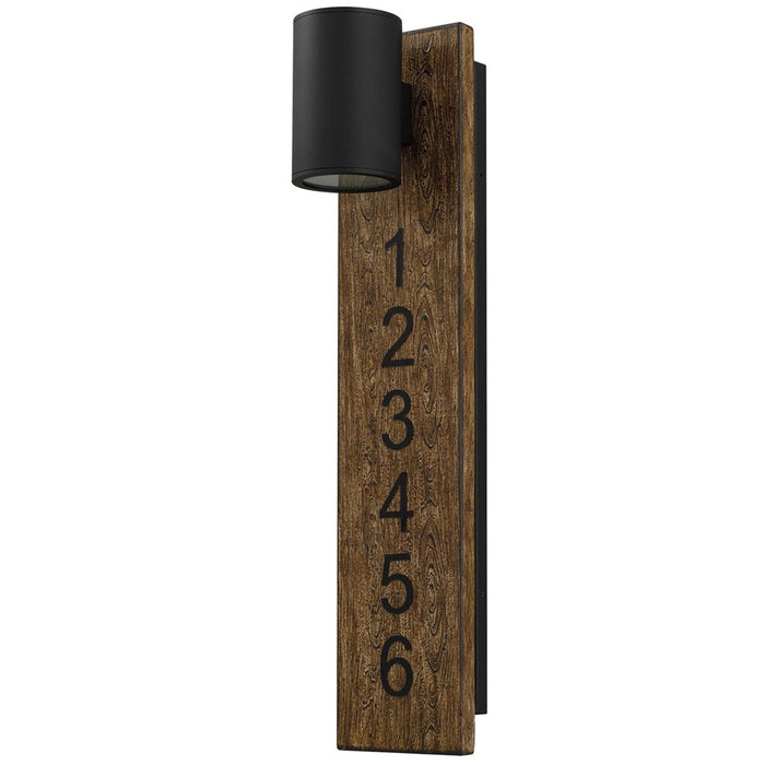 Alteck Woodone 26" LED Outdoor Wall Sconce, Sand Black
