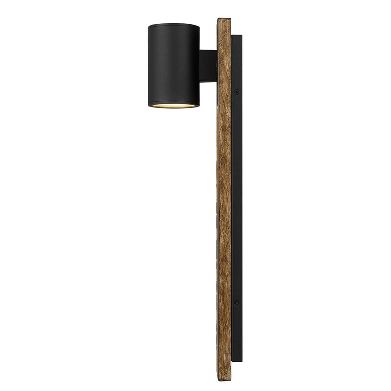 Alteck Woodone 26in 1-Light LED Outdoor Wall Sconce | Contemporary Sand Black Aluminum | Entryway & Porch | 5 x 26 x 6.25 in | Model AW0011-3CCT-W-BK