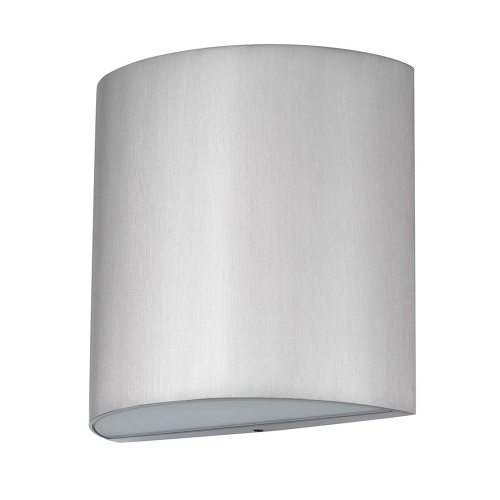 Alteck Veil LED Outdoor Sconce, Alum/Silk, Brushed Aluminum