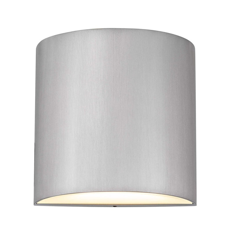Alteck Veil 4in 1-Light LED Outdoor Wall Sconce | Contemporary Brushed Aluminum and Silk Screen Glass | Entryway & Patio | Model AW0028-3CCT-W-BA