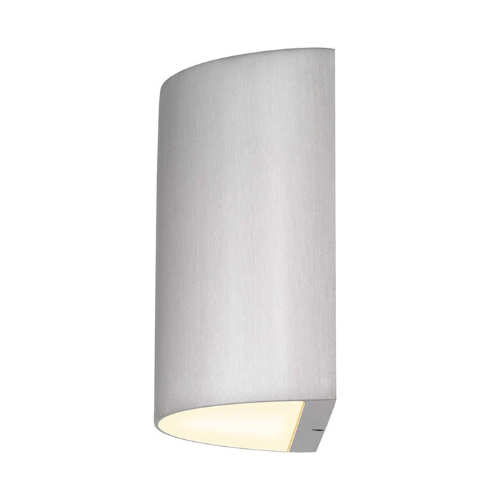 Alteck Veil LED Outdoor Sconce, Alum/Silk, Brushed Aluminum