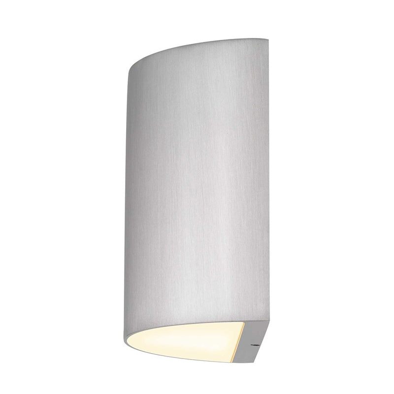 Alteck Veil 4in 1-Light LED Outdoor Wall Sconce | Contemporary Brushed Aluminum and Silk Screen Glass | Entryway & Patio | Model AW0028-3CCT-W-BA