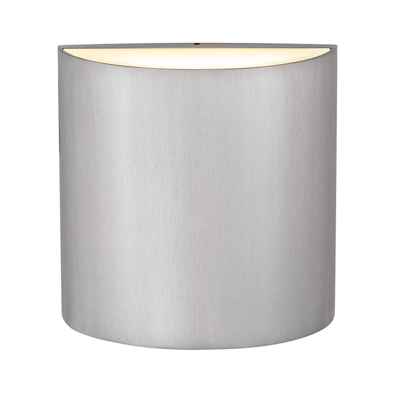 Alteck Veil 4in 1-Light LED Outdoor Wall Sconce | Contemporary Brushed Aluminum and Silk Screen Glass | Entryway & Patio | Model AW0028-3CCT-W-BA