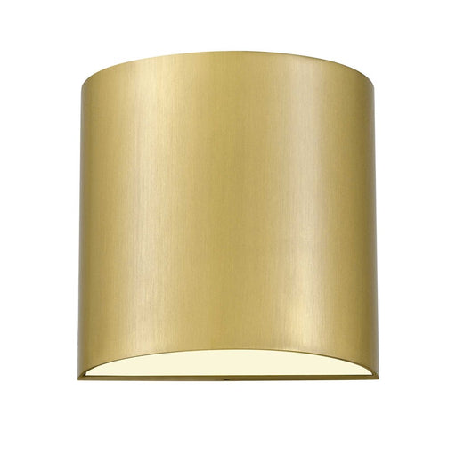 Alteck Veil LED Outdoor Wall Sconce, Brushed Brass