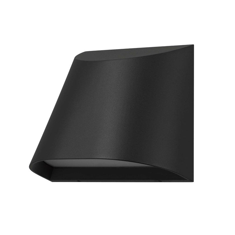 Alteck Ambit 5.5in 1-Light LED Outdoor Wall Sconce | Contemporary Sand Black Aluminum | Entryway & Patio | 5.5 x 4.75 x 3 in | Model AW0030-3CCT-W-BK