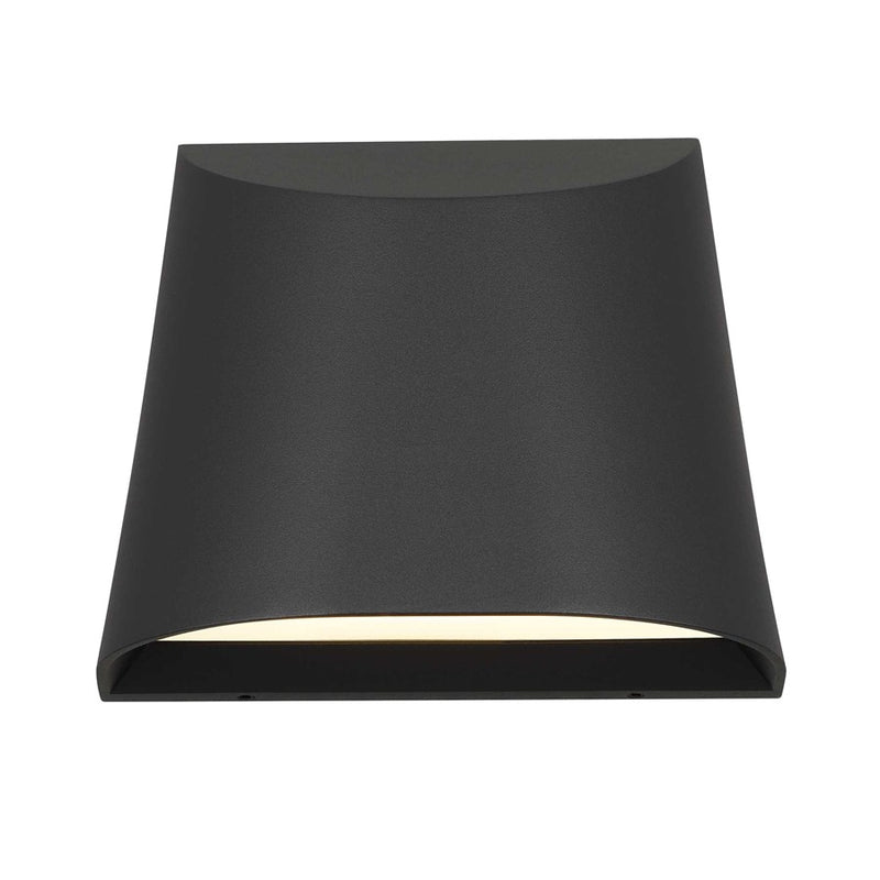 Alteck Ambit 5.5in 1-Light LED Outdoor Wall Sconce | Contemporary Sand Black Aluminum | Entryway & Patio | 5.5 x 4.75 x 3 in | Model AW0030-3CCT-W-BK