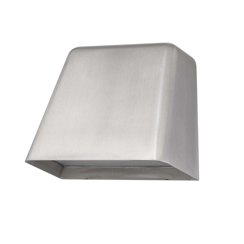 Alteck Bull 5.5in 1-Light LED Outdoor Wall Sconce | Contemporary Brushed Aluminum and Sand Blast Glass | Entryway & Hallway | Model AW0031-3CCT-W-BA