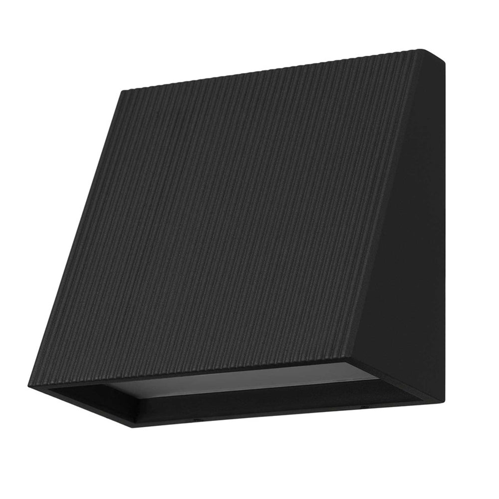 Alteck Slant 5" LED Outdoor Sconce, Black/Sand, Sand Black