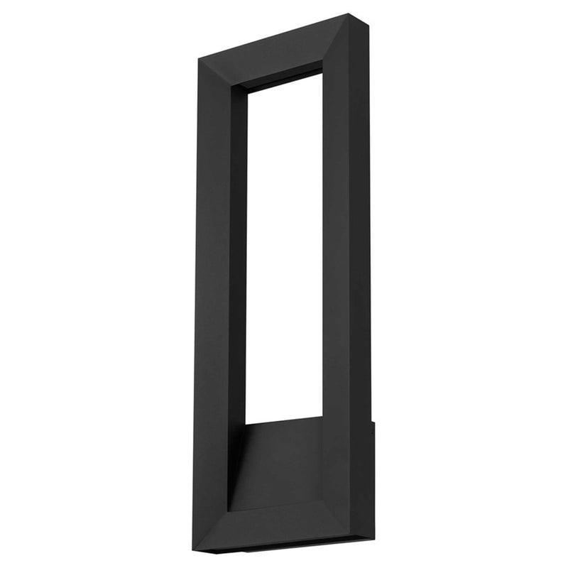 Alteck Paletto 28in 1-Light LED Outdoor Wall Sconce | Contemporary Sand Black Aluminum | Entryway & Patio | 10 x 28 x 3.5 in | Model AW0035-3CCT-W-BK