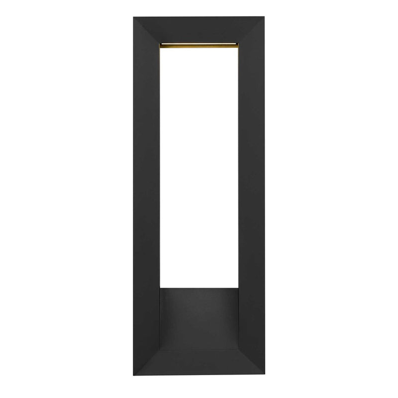 Alteck Paletto 28in 1-Light LED Outdoor Wall Sconce | Contemporary Sand Black Aluminum | Entryway & Patio | 10 x 28 x 3.5 in | Model AW0035-3CCT-W-BK