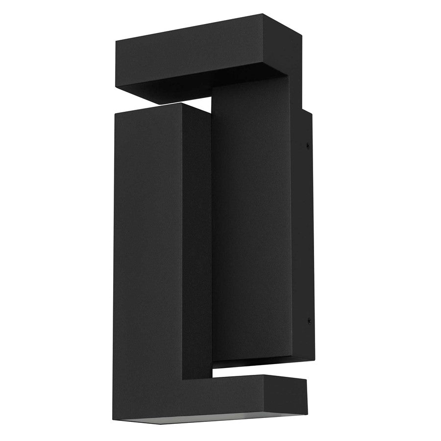 Alteck Dance 11.25" LED Outdoor Wall Sconce, Sand Black - AW0036-3CCT-W-BK