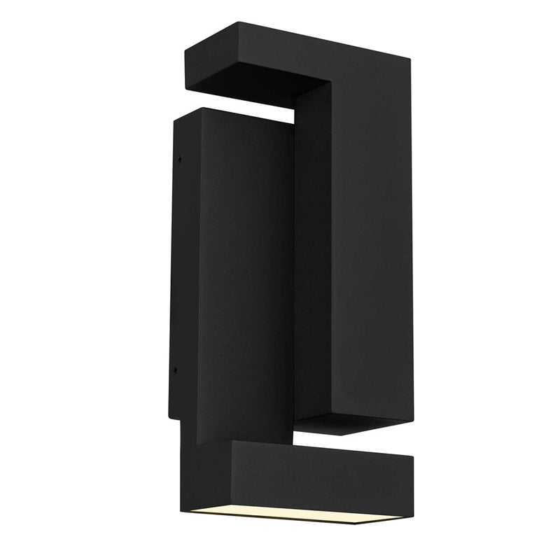 Alteck Dance 11.25in LED Outdoor Wall Sconce | Contemporary Sand Black Stainless Steel | Entryway & Covered Patio | 5 x 11 in | Model AW0036-3CCT-W-BK