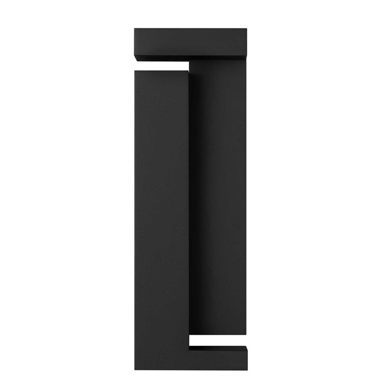 Alteck Dance 18in LED Outdoor Sconce | Contemporary Sand Black and Silk Screen Glass | Entryway & Patio | 6 x 18 x 3 in | Model AW0037-3CCT-W-BK