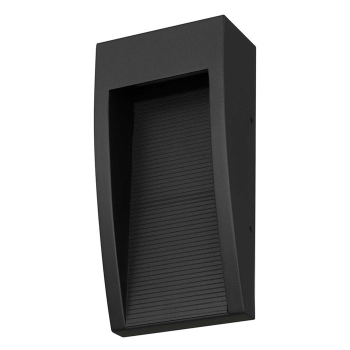 Alteck Taper 10" LED Outdoor Sconce, Black/Sand, Sand Black