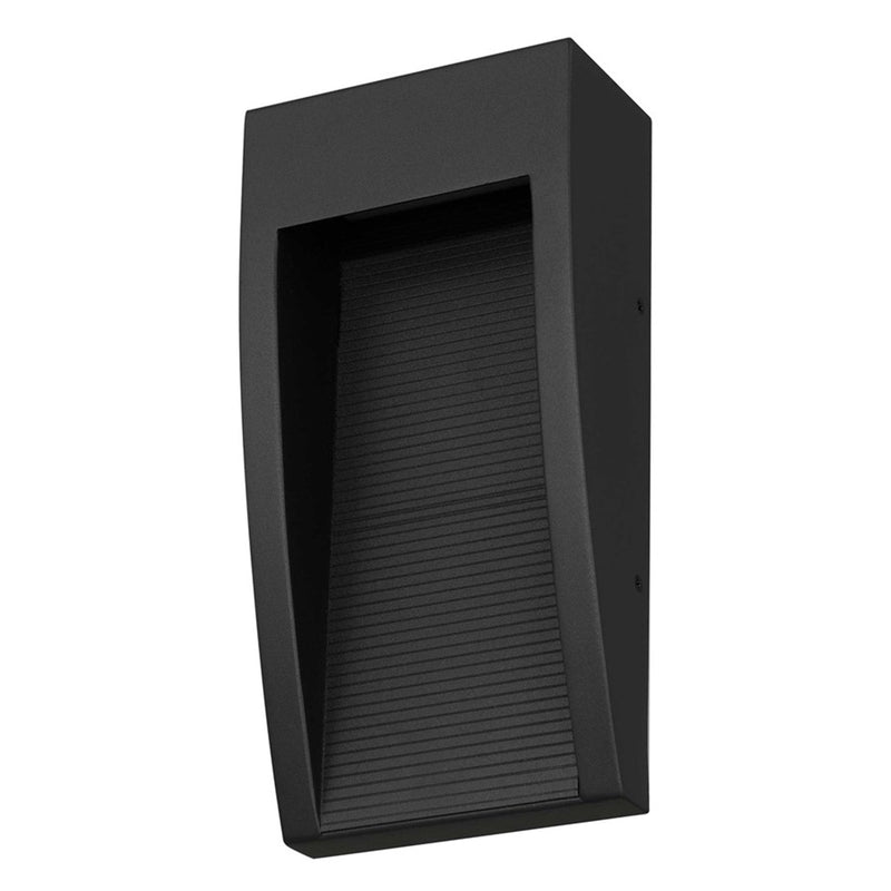 Alteck Taper 10in LED Outdoor Sconce | Contemporary Sand Black 304 Stainless Steel and Sand Blast Glass | Entryway & Covered | Model AW0038-3CCT-W-BK