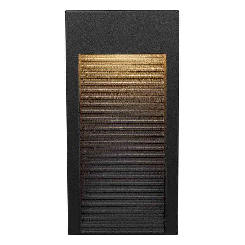 Alteck Taper 10in LED Outdoor Sconce | Contemporary Sand Black 304 Stainless Steel and Sand Blast Glass | Entryway & Covered | Model AW0038-3CCT-W-BK