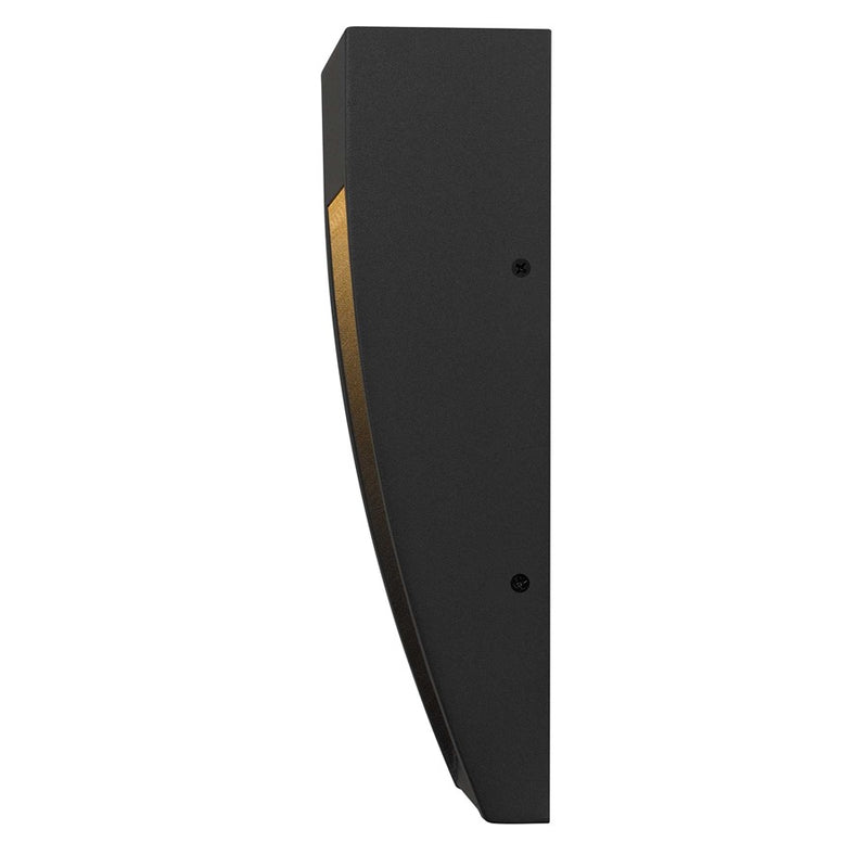 Alteck Taper 10in LED Outdoor Sconce | Contemporary Sand Black 304 Stainless Steel and Sand Blast Glass | Entryway & Covered | Model AW0038-3CCT-W-BK