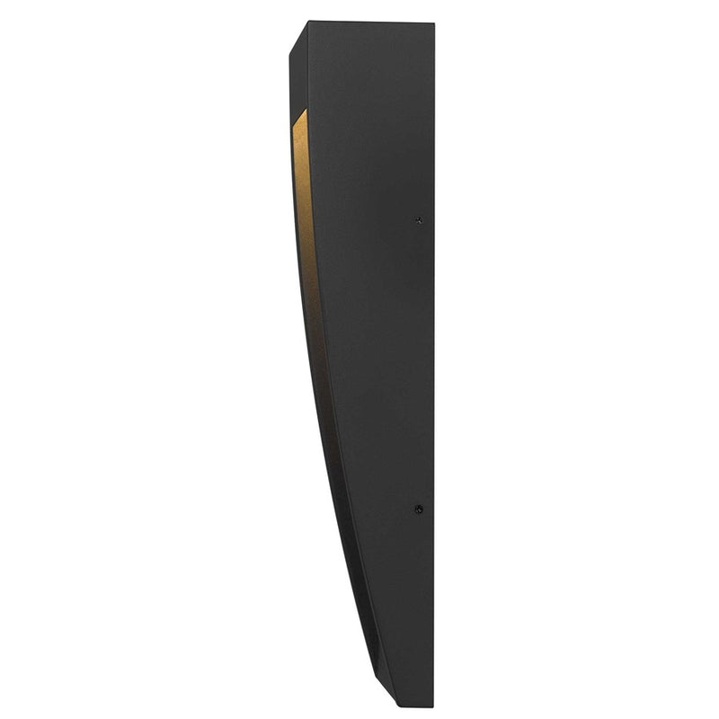 Alteck Taper 16in 1-Light Outdoor Sconce | Contemporary Sand Black 304 Stainless Steel and Sand Blast Glass | Entryway | Model AW0039-3CCT-W-BK