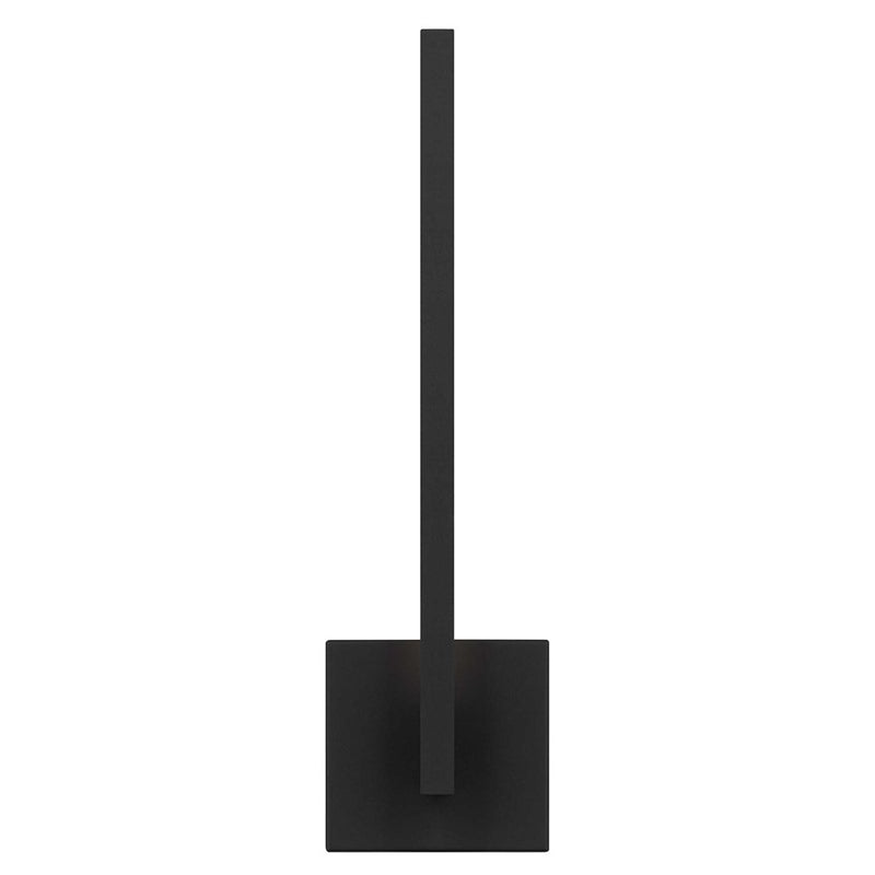 Alteck Lana 18in 1-Light LED Outdoor Wall Sconce | Contemporary Sand Black Aluminum and Frosted Acrylic | Entryway & Patio | Model AW0040-3CCT-W-BK