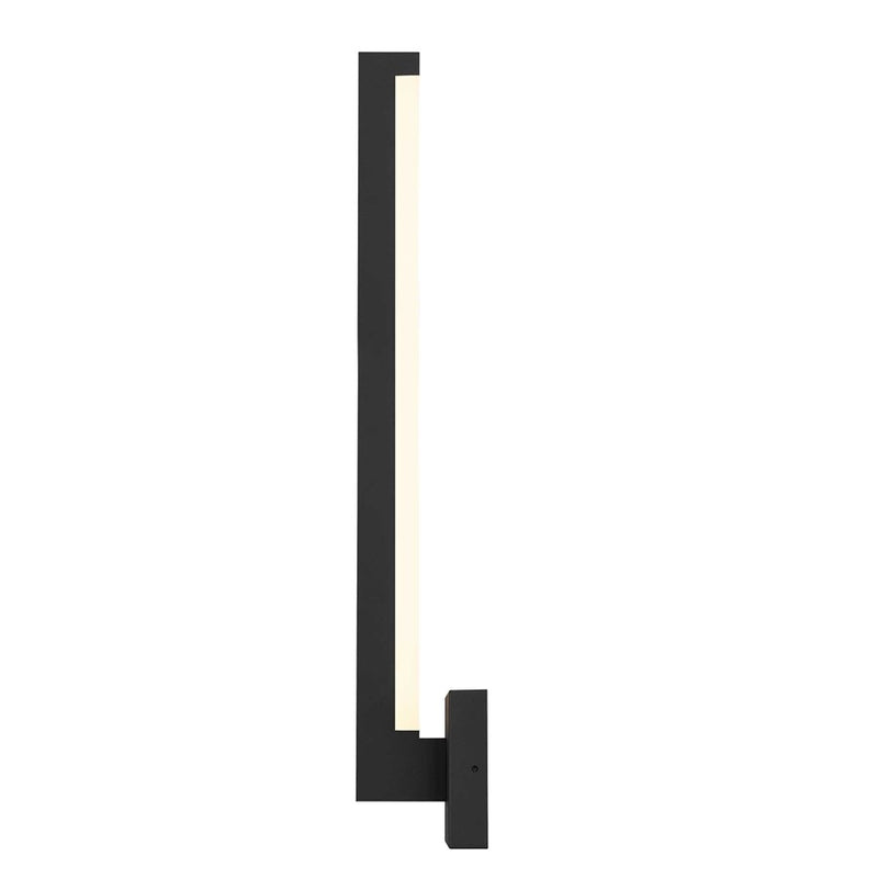 Alteck Lana 24in 1-Light Outdoor Wall Sconce | Contemporary Sand Black and Frosted Acrylic | Entryway & Patio | 5 x 24 x 4 in | Model AW0041-3CCT-W-BK
