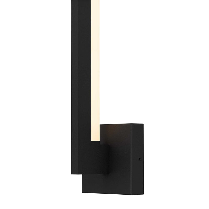 Alteck Lana 24in 1-Light Outdoor Wall Sconce | Contemporary Sand Black and Frosted Acrylic | Entryway & Patio | 5 x 24 x 4 in | Model AW0041-3CCT-W-BK