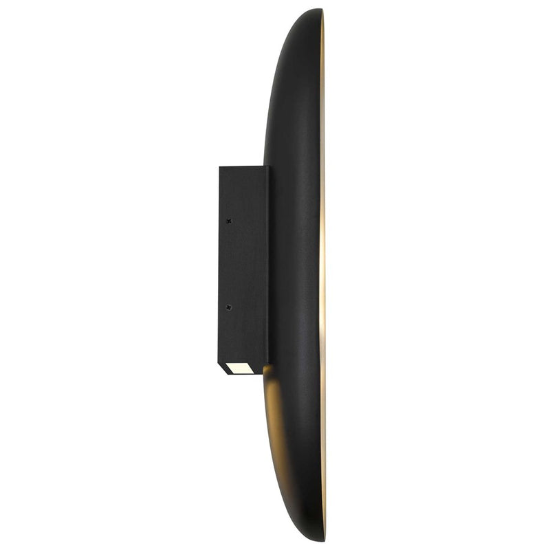 Alteck Marilyn 20in 1-Light Outdoor Wall Sconce | Art Deco Sand Black Aluminum and Sand Blast Acrylic | Entryway & Patio | Model AW0042-3CCT-W-BK-BA